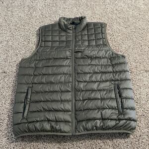 Z By Zella Men Women or‎ Unisex XL Olive Puffer Vest Winter Active Outdoor Zip